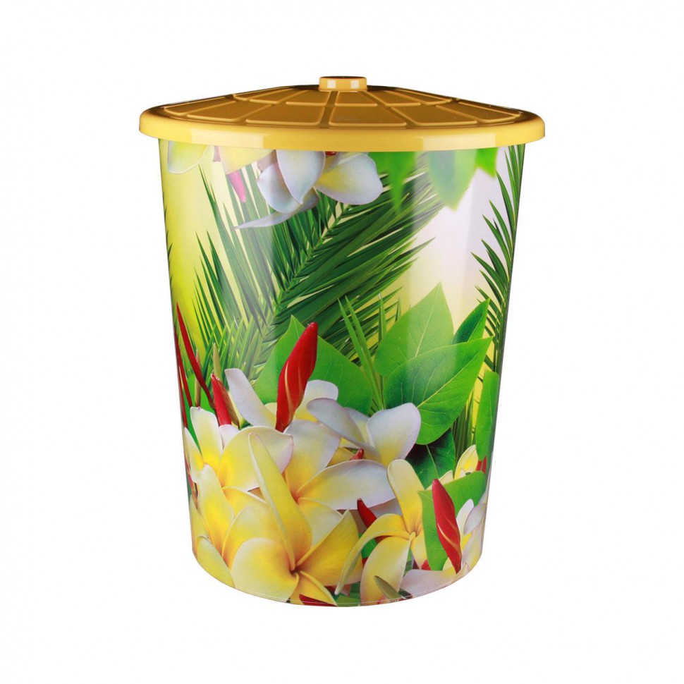 Купить Бак 100 л с крышкой с рисунком в Выборге | 1000 Мелочей