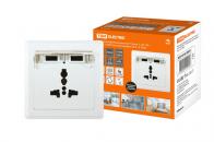 Розетка-блок ТДМ Сенеж 10А+2USB