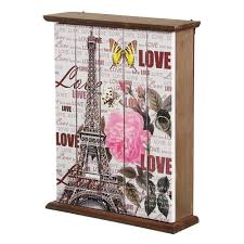 Ключница закрытая Париж, на 6 крючков, МДФ, 26х20х6,5см