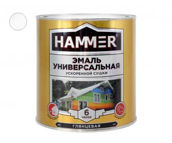 Эмаль универсальная Hammer ускоренная сушка глянцевая белая 10кг
