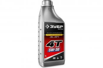 Масло 4-х тактное полусинтетическое SAE 5W-30 Зубр EXTRA 1л