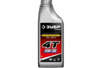 Масло 4-х тактное полусинтетическое SAE 5W-30 Зубр EXTRA 1л