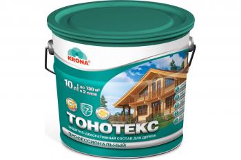 Состав защитно-декоративный 10л Krona Тонотекс