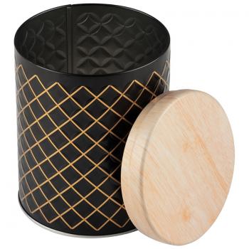 Банка для сыпучих продуктов Classico Nero 9,0х12,8см с крышкой