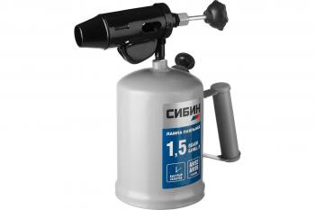 Лампа паяльная 1,5 л СИБИН стальной эжектор