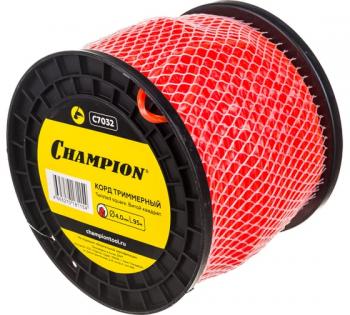 Корд для триммера  CHAMPION Twisted Square 4,0 мм*95 м (витой квадрат)