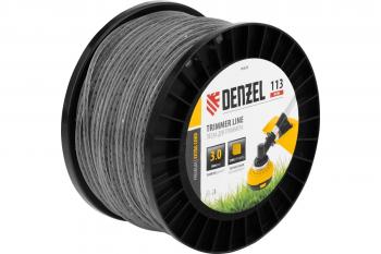Леска для триммера зубчатый квадрат, 3,0 мм х 113 м, EXTRA CORD DENZEL 96828