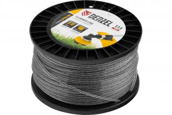 Леска для триммера зубчатый квадрат, 3,0 мм х 113 м, EXTRA CORD DENZEL 96828