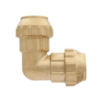 Угольник латунь для ПНД 32*32