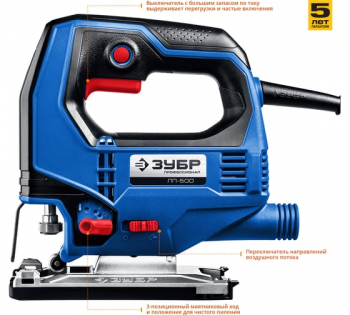 Лобзик ЛП-500 Зубр 500 Вт, пропил 65 мм