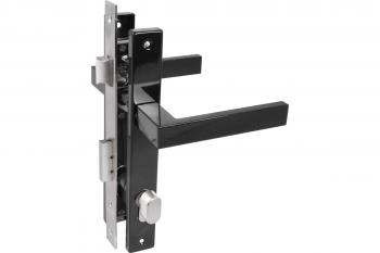 Замок врезной с ручкой 8520.02.9005 СТАНДАРТ ключ-вертушка черный