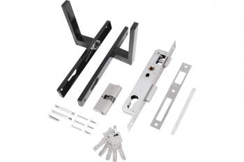 Замок врезной с ручкой 8520.01.9005 СТАНДАРТ ключ-ключ черный