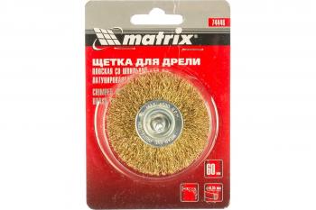 Щетка дисковая для дрели 60 мм MATRIX 74446