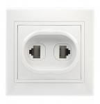 Розетка комп. RJ-45+телеф. 1-мест ВЕНЕРА