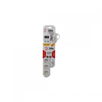 Фильтр сетевой ЭРА USF-5es-1.5m-USB-W белый