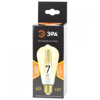 Лампа ЭРА светодиодная ST64 7W gold