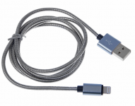 USB кабель для iPhone 5/6/7 металлич.оплетка