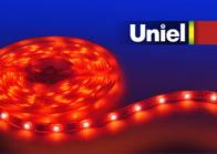 Лента светод, ULS-3528-60LED/m/8mm-IP54-DC12V-RED