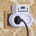 Таймер розетка TMH-E-5 16Ах2 IP20
